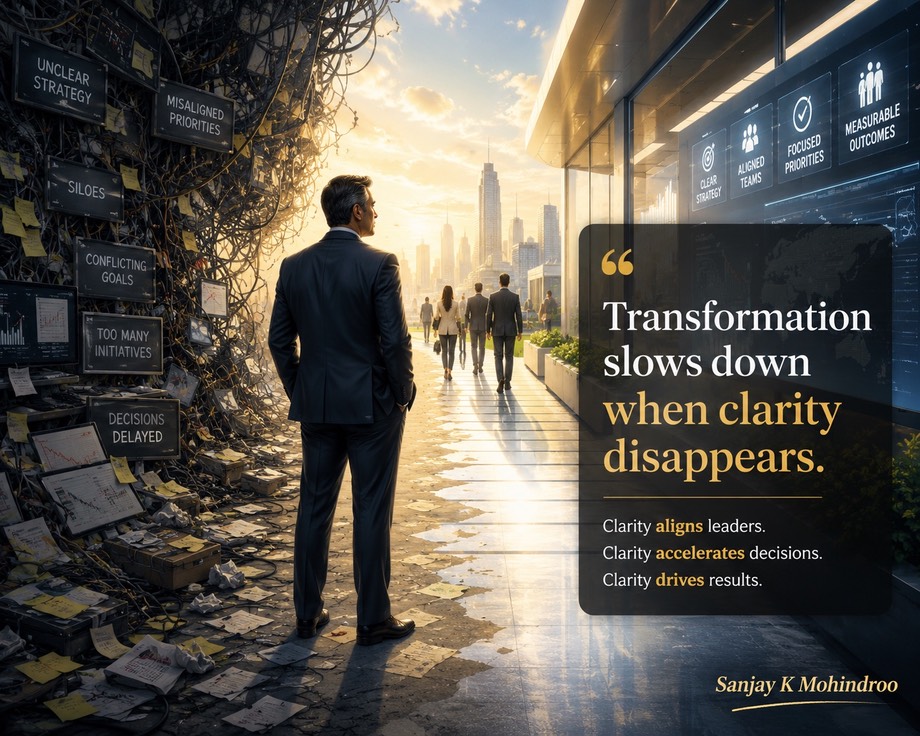 Transformation slows down when clarity is missing 